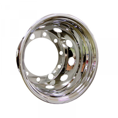 Capace inox si jante - Capac Roata, Ornament pentru janta spate camion, adancime 280mm Tir, 22,5" x 8.25", otel inoxidabil, 10 gauri, PCD 335mm, stil American