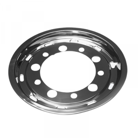 Capace inox si jante - Capac pentru janta fata camion si semiremorci 22,5"x11,75" ET120, otel inoxidabil, 10 gauri, PCD 335mm