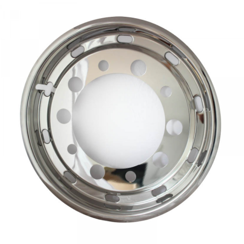 Capace inox si jante - Capac pentru janta fata 22,5 x 11.75, ET120, otel inoxidabil, montat cu surub, 10 gauri, PCD 335mm
