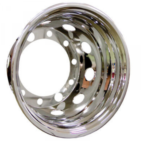 Capac pentru janta spate camion, Tir, 22,5"x9", otel inoxidabil, montat cu surub, 10 gauri, PCD 335mm, adancime 300mm [1]