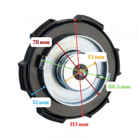Capac pentru rezervor combustibil, potrivit pentru protectie rezervor 80idLP (80mm) [1]