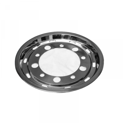 Capace inox si jante - Capac roata, janta fata camion, 22,5" x 11.75'', ET130, inox, 10 gauri, PCD 335 mm