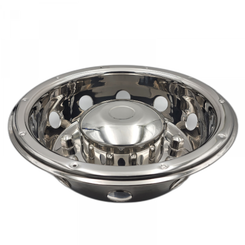 Capac roata cromat 22.5" din otel inoxidabil, tip DeLuxe, pentru roata spate [1]