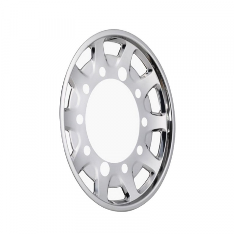 Capace inox si jante - Capac roata fata TUNA din Inox 22.5"x11.75" ET135, 10 Gauri, PCD 335mm, Fixare pe Suruburi