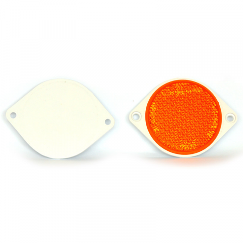 Catadioptru Rotund, Reflectorizant alb, galben, rosu, 7.4cm [1]