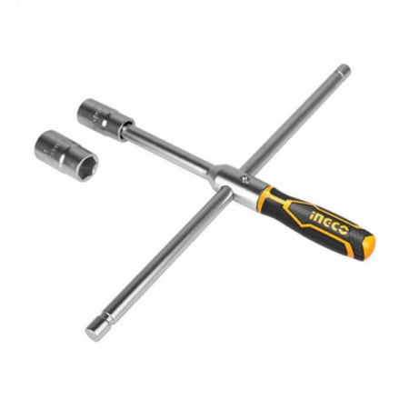 Cheie cruce pentru roti cu parghie, 17mm, 19mm, 21mm, 23mm - INGCO  HRCW40231 [1]