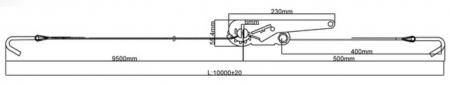 Chinga ancorare marfa, cu clichet, 10M, 5tone, 2500daN - Truck LED AKC5010 [2]