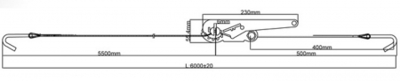 Chinga ancorare marfa, cu clichet, 6M, 5tone, 2500daN - Truck LED AKC5006 [2]