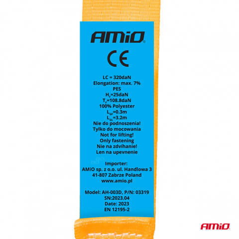 Chinga Automata Fixare Marfa cu Clichet J-Type, 640/320 kg, 25mm x 3.5m [5]