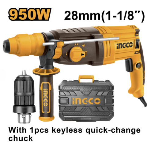 Ciocan rotopercutor SDS Plus, putere 950W, energie impact 2.5J, mandrina automata rapida, accesorii incluse [2]