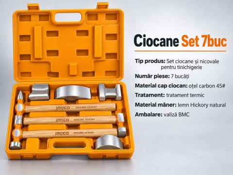 Ciocane tinichigerie, Set 7buc [2]