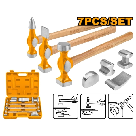 Ciocane, dalti si rangi - Ciocane tinichigerie, Set 7buc