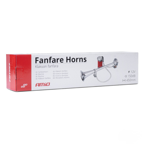 Claxon Auto Fanfara, 12V, 150dB, 45cm, Compresor Inclus [5]