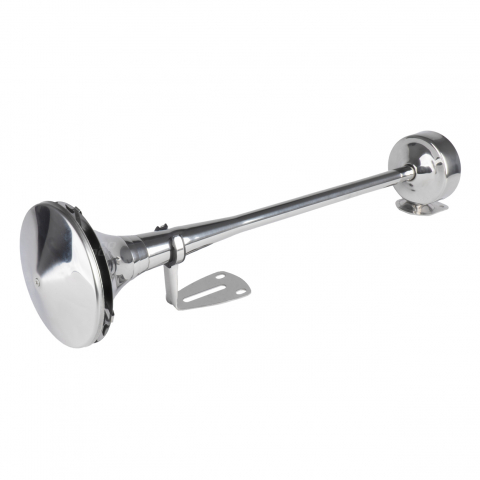 Avertizare sonora - Claxon Fanfara Cromat High Tone, 520mm, 12V/24V - Semnal Acustic Auto