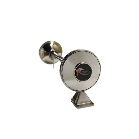 Claxon pneumatic 95 x 18 cm, inox, 122 dB, racord furtun 8 mm [3]