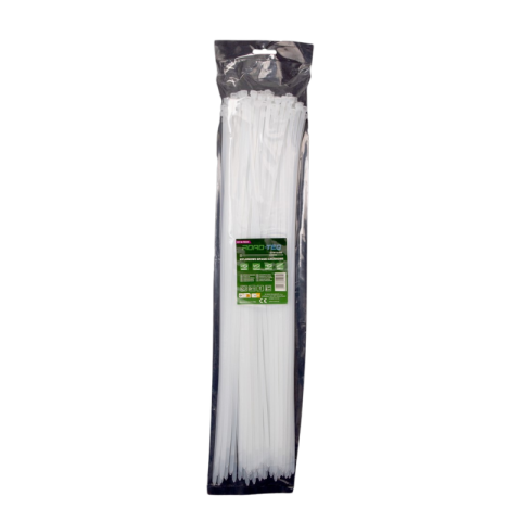 Coliere plastic, soricei, culoare alb, 7.6mm Grosime, 30, 35, 40, 45, 50cm