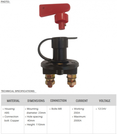 Contact general rotativ, auto, cu doua chei - Truck LED E1245 [8]