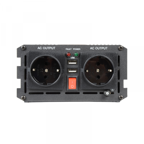 Convertor, Invertor auto, USB, 3000W (putere instantanee), 1500W putere continua, unda sinusoidala modificata, 24V - 230V, 50Hz [3]
