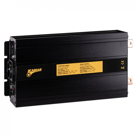 Convertor Tensiune Auto, Invertor 24V DC la 230V AC, Putere 1500W-3000W, Unda Modificata, Priza Schuko, USB [1]