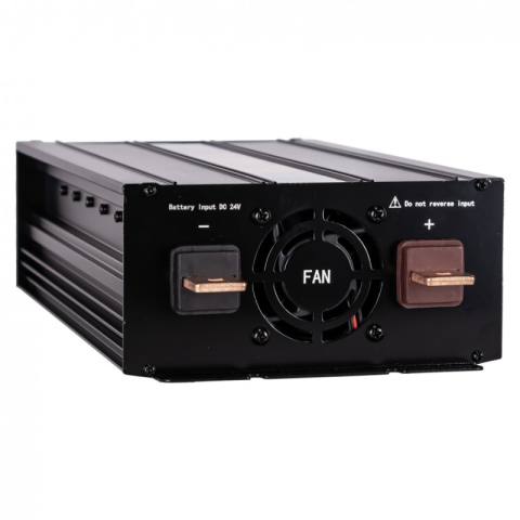 Convertor Tensiune Auto, Invertor 24V DC la 230V AC, Putere 1500W-3000W, Unda Modificata, Priza Schuko, USB [4]