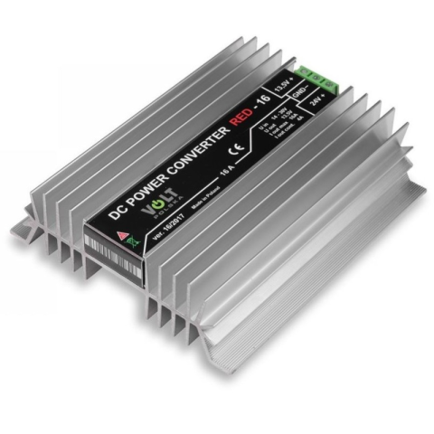 Electrice auto, camioane si remorci - Convertor Tensiune DC/DC, Reductor 24V la 12V, Curent 16A pana la 20A, Cu Radiator Aluminiu, Profesional