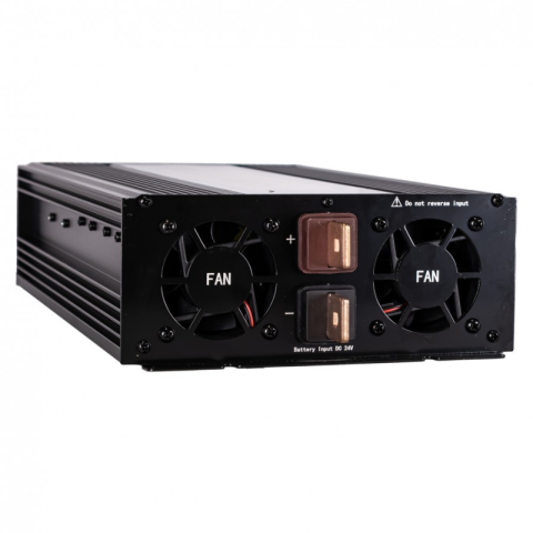 Convertor Tensiune Profesional, Invertor 24V DC la 230V AC, Putere 2000W-4000W, Doua Prize Schuko, USB 2.4A [4]