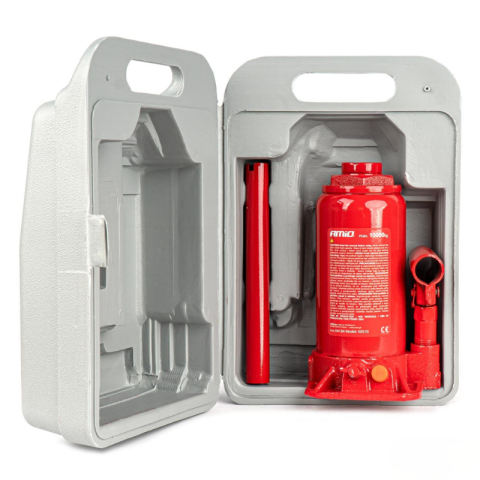 Cric Hidraulic Tip Butelie, Capacitate Ridicare 10 Tone, Cutie PVC Inclusa, 200-385mm [5]