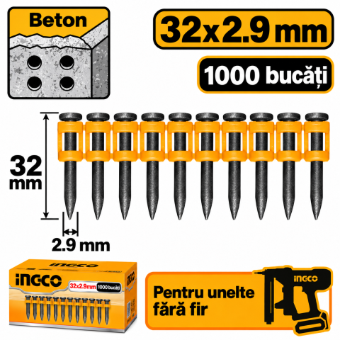 Noutati - Cuie Beton 3.2 x 0,29 cm 1000buc