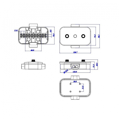 Cutie pentru conexiuni electrice, 10 pozitii - Truck LED E4036 [2]
