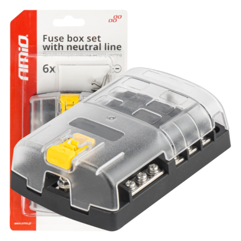 Sigurante - Panou sigurante auto 6 cai, distribuitor alimentare pozitiv negativ, universal 12V/24V