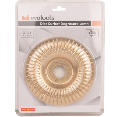 Disc pentru degrosare lemn, curbat, diametru 12.5cm, prindere 2.2cm [1]
