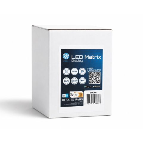 Display LED Matrix Flexibil Programabil 12 x 59.5 cm, USB 5V, IP65, Control aplicatie Android/iOS si telecomanda [1]