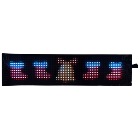 Display LED Matrix Flexibil Programabil 9.3 x 37.4 cm, USB 5V, IP65, Control aplicatie Android/iOS si telecomanda [7]