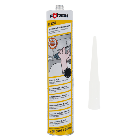 Etansant adeziv, Silicon 1K-PUR K126, Alb Negru- Foerch 6638 650