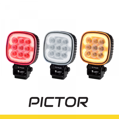 Far LED de Lucru, 6500K, 45W, 5000 lm, 12-48V, IP67/IP69K, Lumina de Pozitie Alba/Portocalie/Rosie [1]