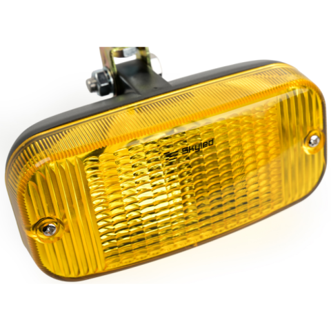 Lampa de pozitie fata TALMU, tip lamaie cu bec, carcasa neagra, dispersor galben, suport reglabil [1]