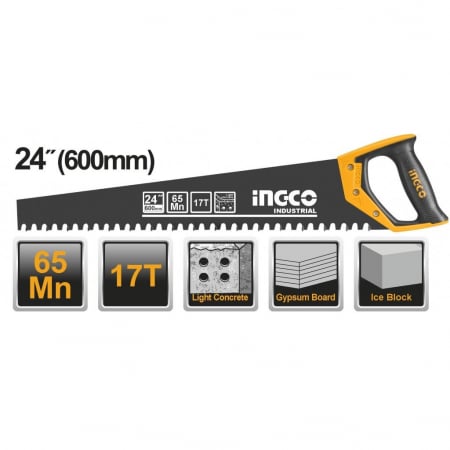 Fierastrau 600mm, pentru zidarie, BCA, caramida, 17 dinti [1]