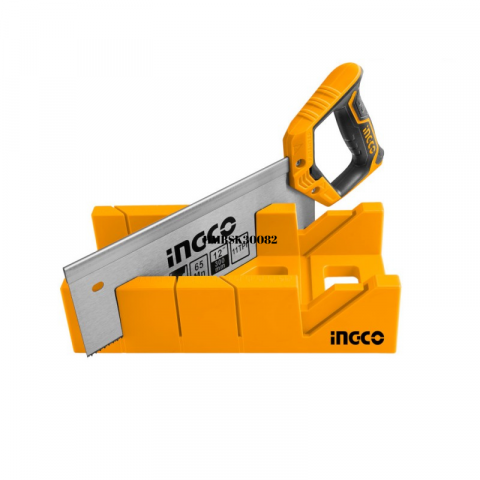 Fierastrau cu maner pentru taiere la unghi 45°, 90° cu suport plastic 300mm - INGCO  HMBS3008 [1]