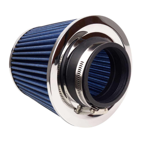 Filtru de aer auto conic, universal, bumbac cu plasa din otel inoxidabil, albastru, 16 x 15.5 x 11.8 cm [1]