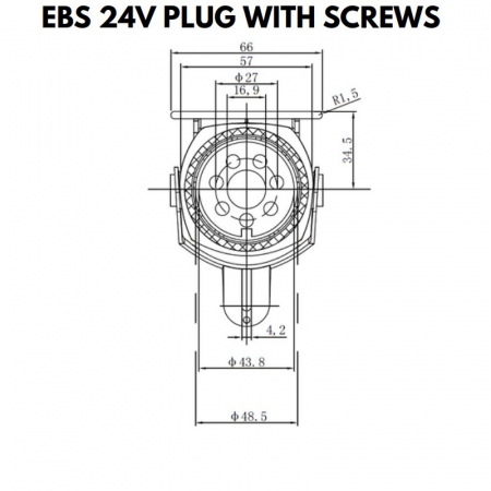 Fisa, stecher, EBS, 7 pini, mama, 24V - Truck LED E1218 [3]