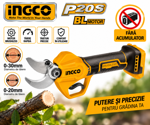 Foarfeca electrica de gradina pentru taierea crengilor INGCO [1]
