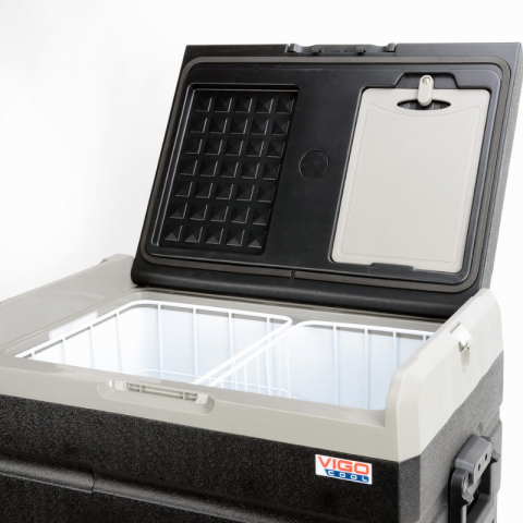 Frigider auto portabil VigoCool 50L, compresor, 12/24/230V, Bluetooth, Baterie si incarcare solara [9]