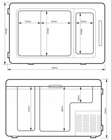 Frigider portabil dublu cu compresor Vigo Cool 35L 12/24/230V, temperatura duala, aplicatie Bluetooth [5]