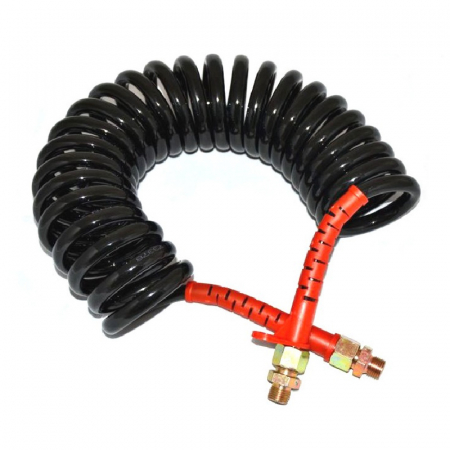 Furtun aer spiralat rosu, M22, 5.5m, pentru camion, remorca - Truck LED P2208-A
