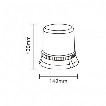 Girofar 54W, LED 14 x 13cm, 1224V - Truck LED ALR0011 [1]