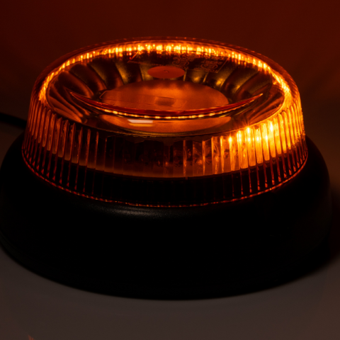 Girofar cu lumina portocalie, talpa rotunda, 12/24V, 16.5 x 7.8cm [8]
