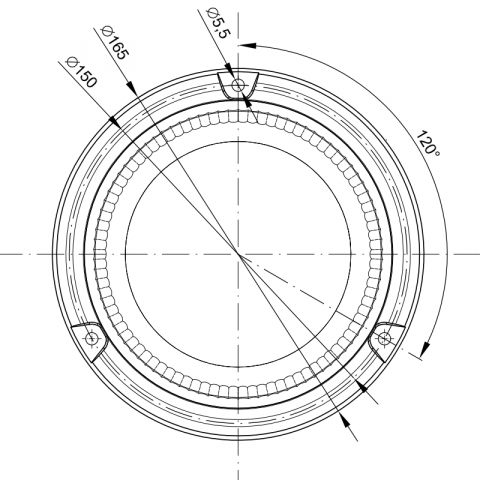 Girofar cu lumina portocalie, talpa rotunda, 12/24V, 16.5 x 7.8cm [10]