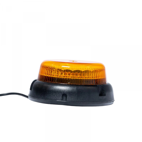 Girofaruri Auto - Girofar cu lumina portocalie, talpa rotunda, 12/24V, 16.5 x 7.8cm