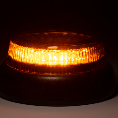 Girofar cu lumina portocalie, talpa rotunda, 12/24V, 16.5 x 7.8cm [6]