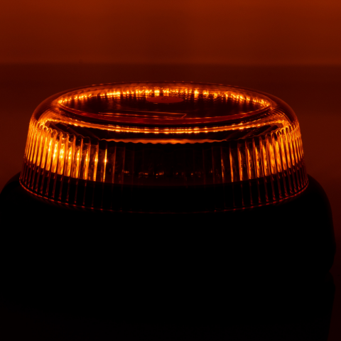 Girofar cu lumina portocalie, talpa rotunda, 12/24V, 16.5 x 7.8cm [3]